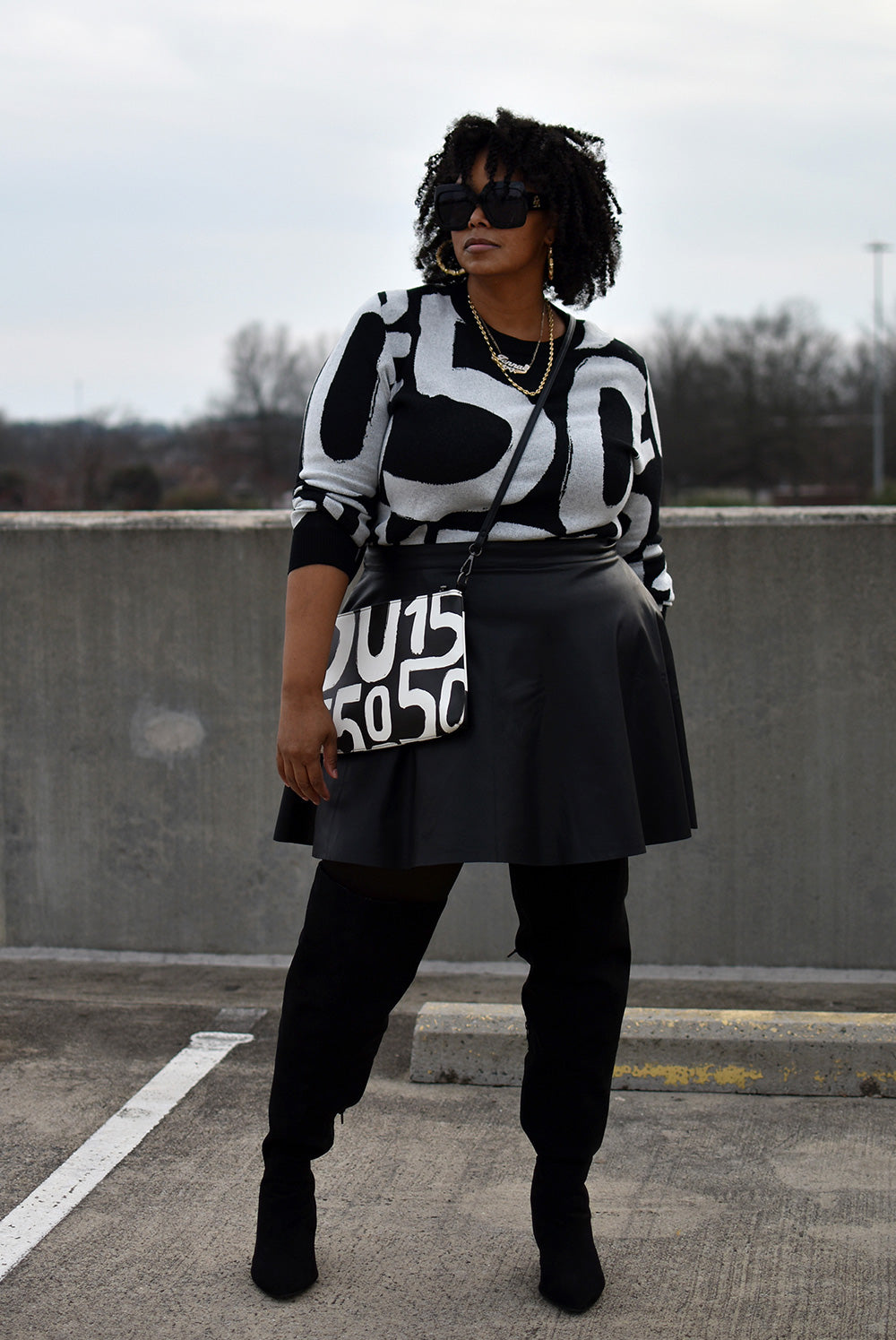 DOING NUMBERS KNIT SWEATER