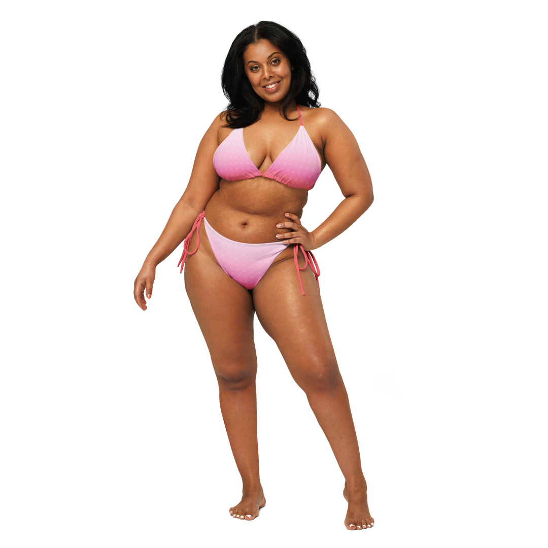 SUNSET MONOGRAM STRING BIKINI TOP