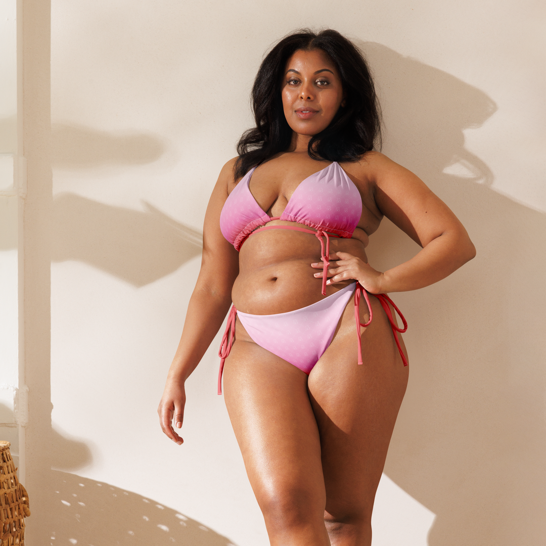 SUNSET MONOGRAM STRING BIKINI TOP