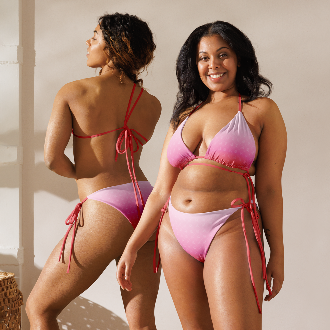 SUNSET MONOGRAM STRING BIKINI TOP