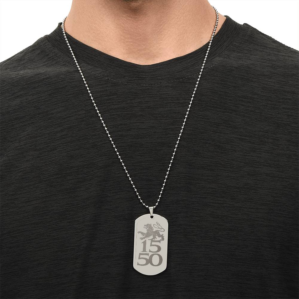 MDL LION DOG TAG NECKLACE