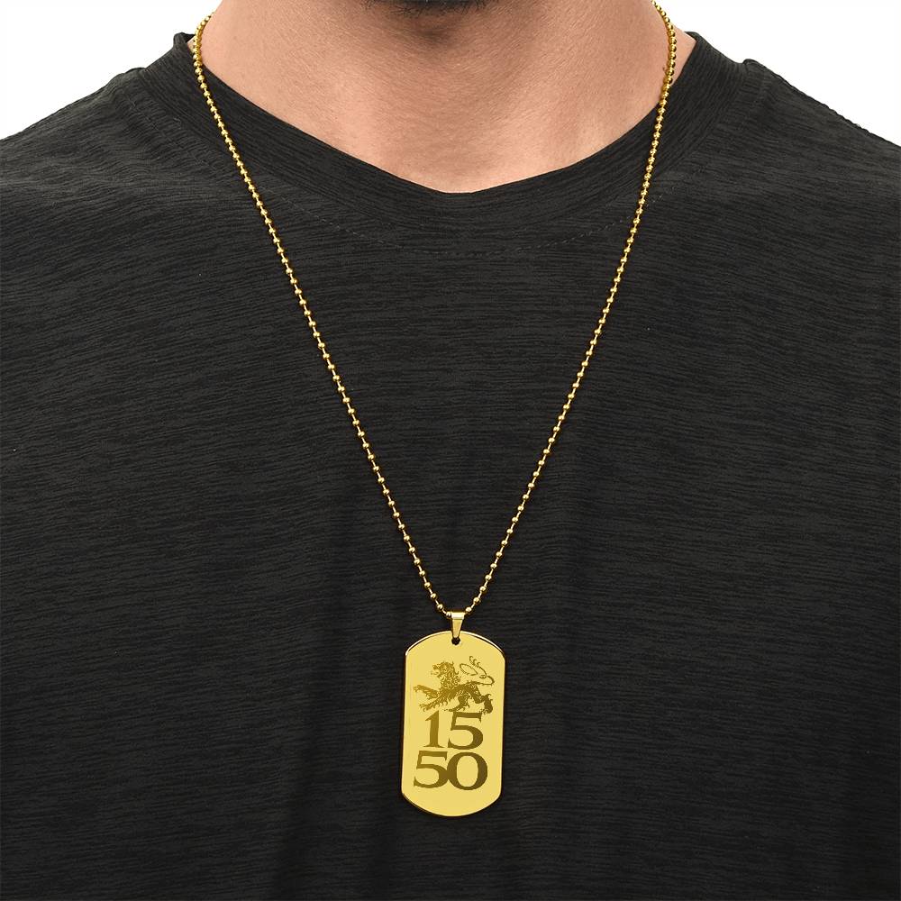 MDL LION DOG TAG NECKLACE