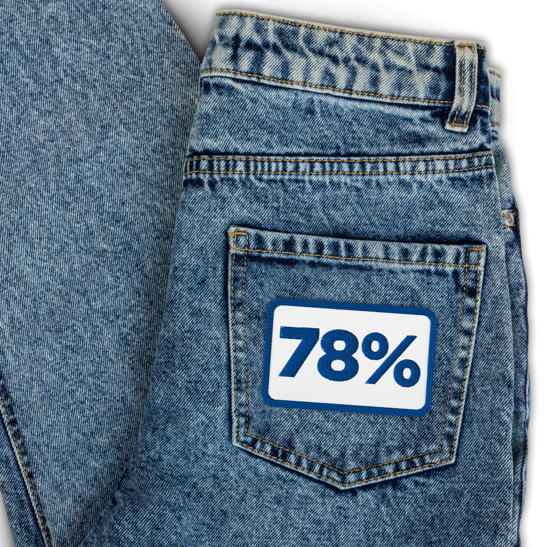 78% EMBROIDERED PATCH