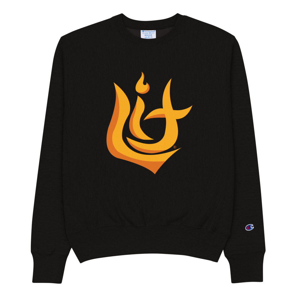 Champion flame crewneck hotsell